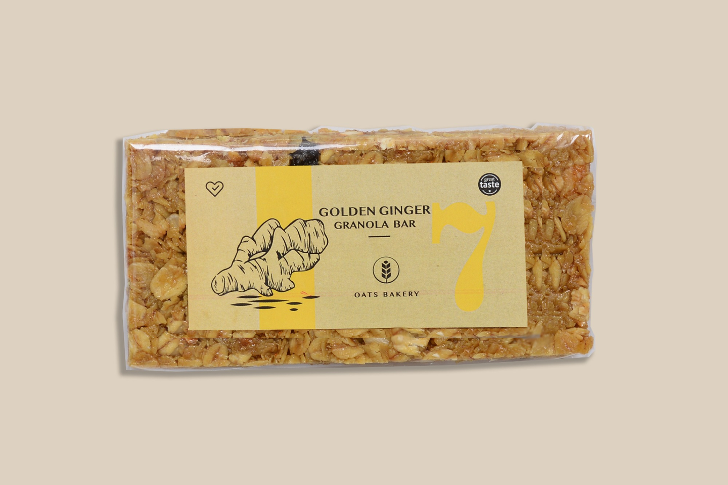 لوح جرانولا الزنجبيل الذهبي - قطعة