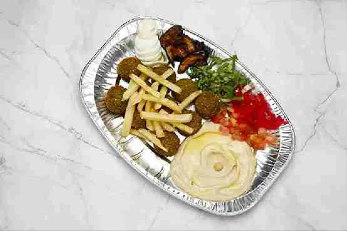 صحن فلافل عادي  - وسط