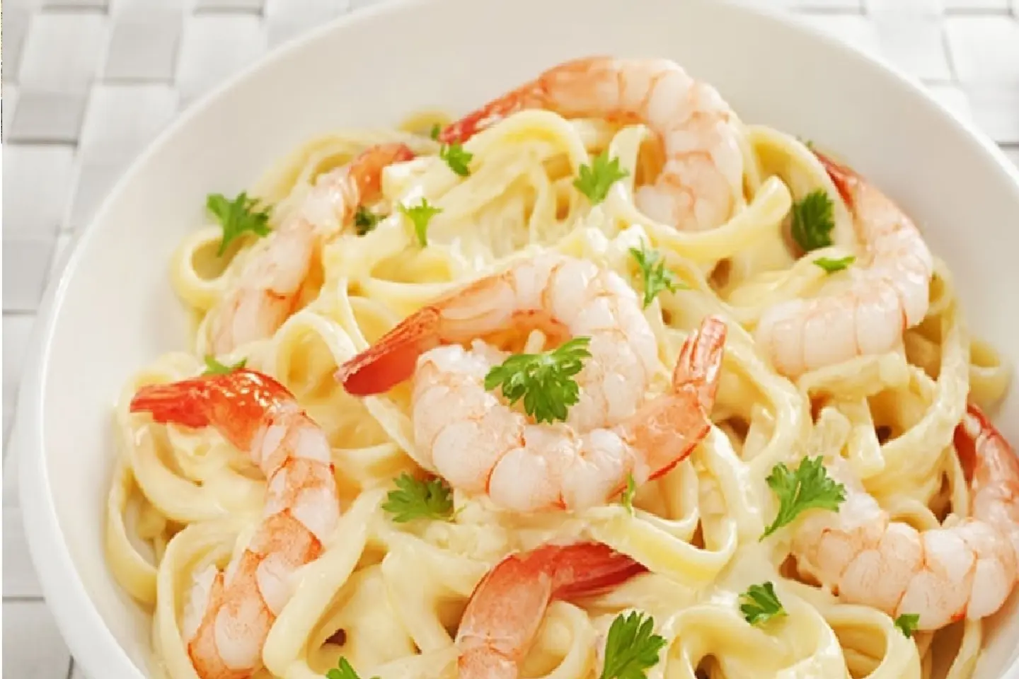 Shrimp Fettuccine - Shrimp White Fettuccine