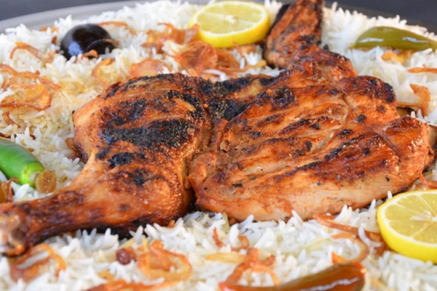 دجاج على الفحم  - نص حبة