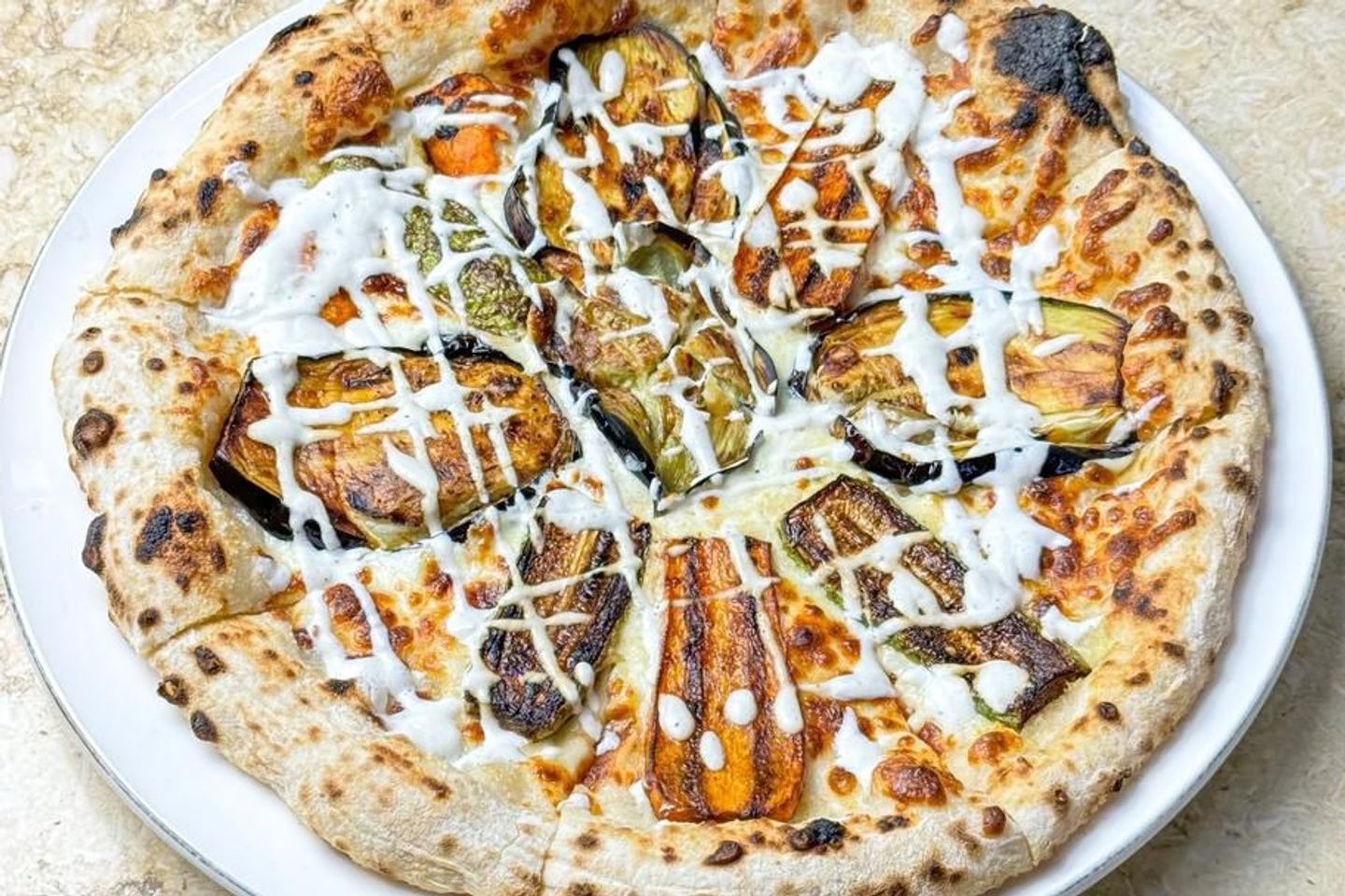 Vegetable Pizza With Eggplant - Small