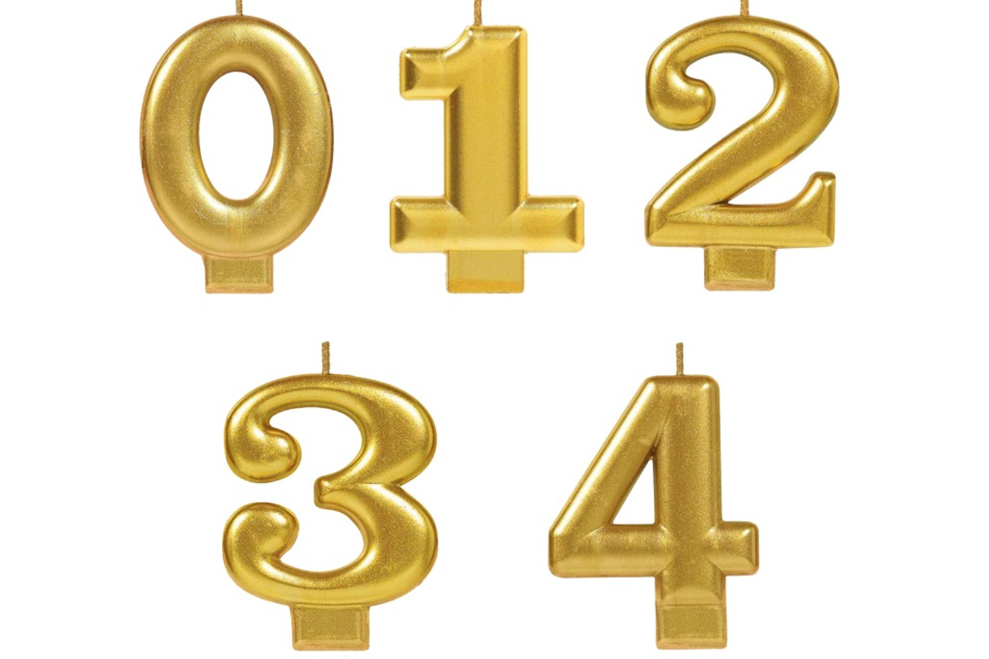 Golden Number Candles - Number 1