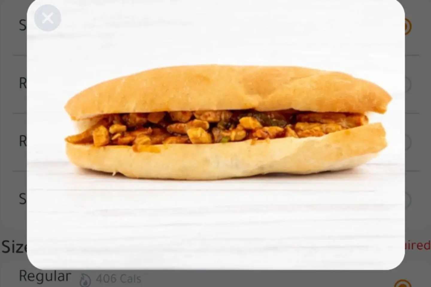 Mexican Chicken Sandwich - Plain Bread