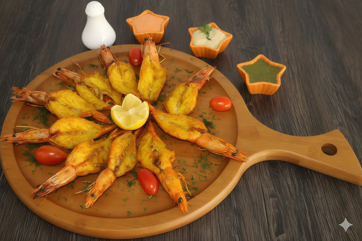 روبيان كبير - مشوي بترفلاي