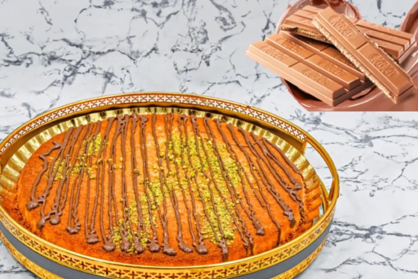 كنافة بالكيت كات - وسط