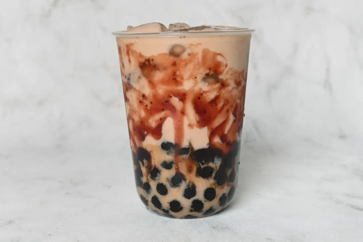 Milk Tea Boba Strawberry  - Large 500 Ml