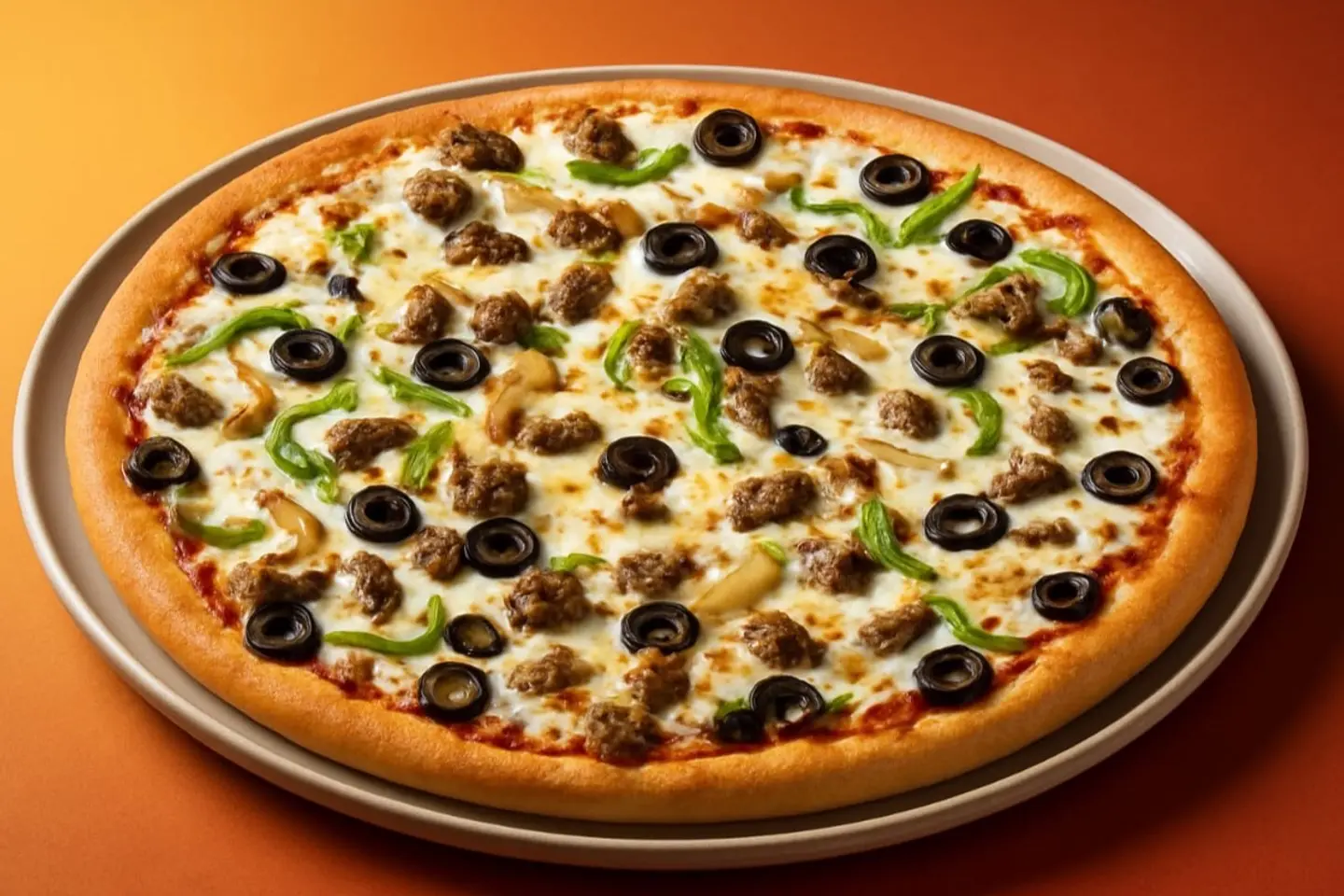 بيتزا لحم مع خضار - حجم كبير