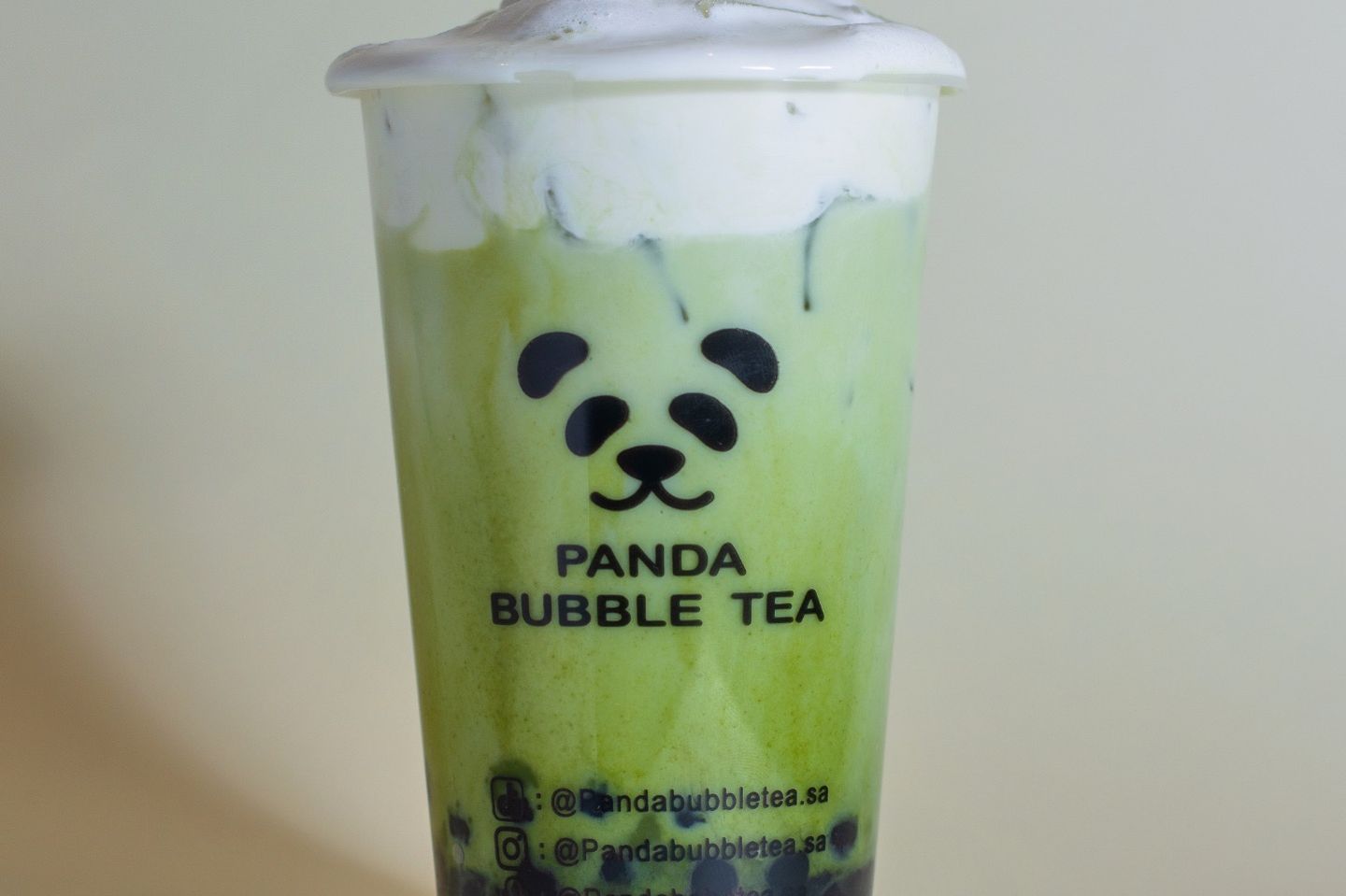 Cheese Top  Matcha Bubble Tea - Medium