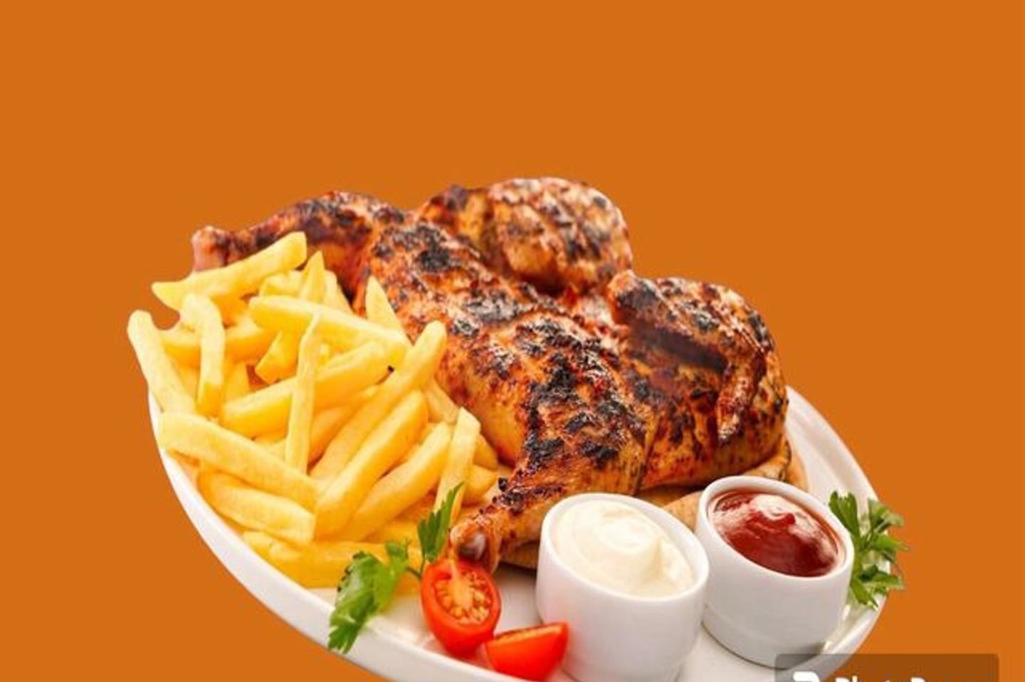 Half Chicken Grill - Biryani Rice