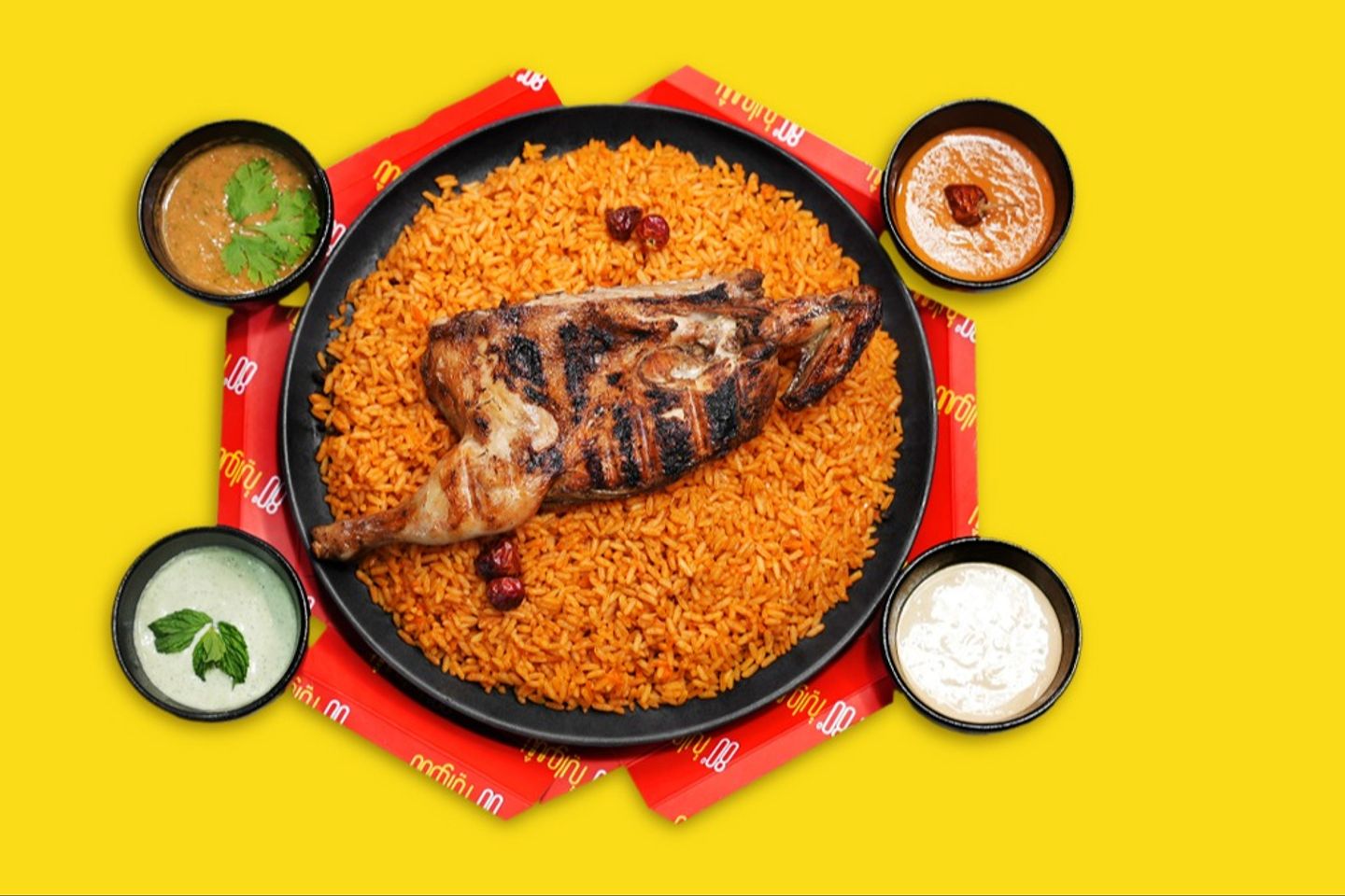 Chicken  Charcoal With Rice - Half Chicken