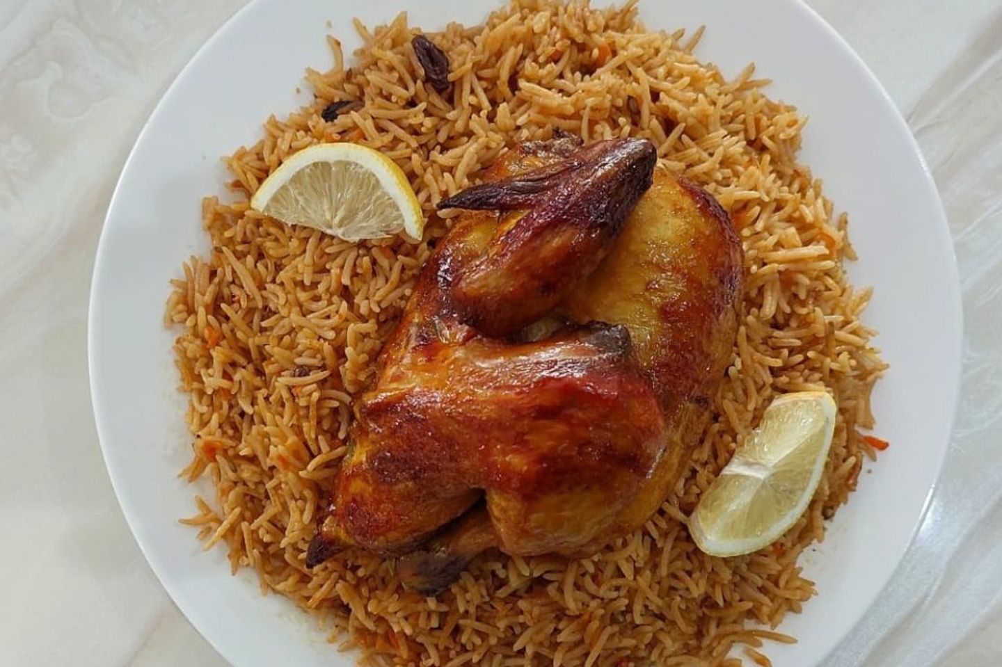 Grilled Chicken With Rice - Quarter Of Chicken