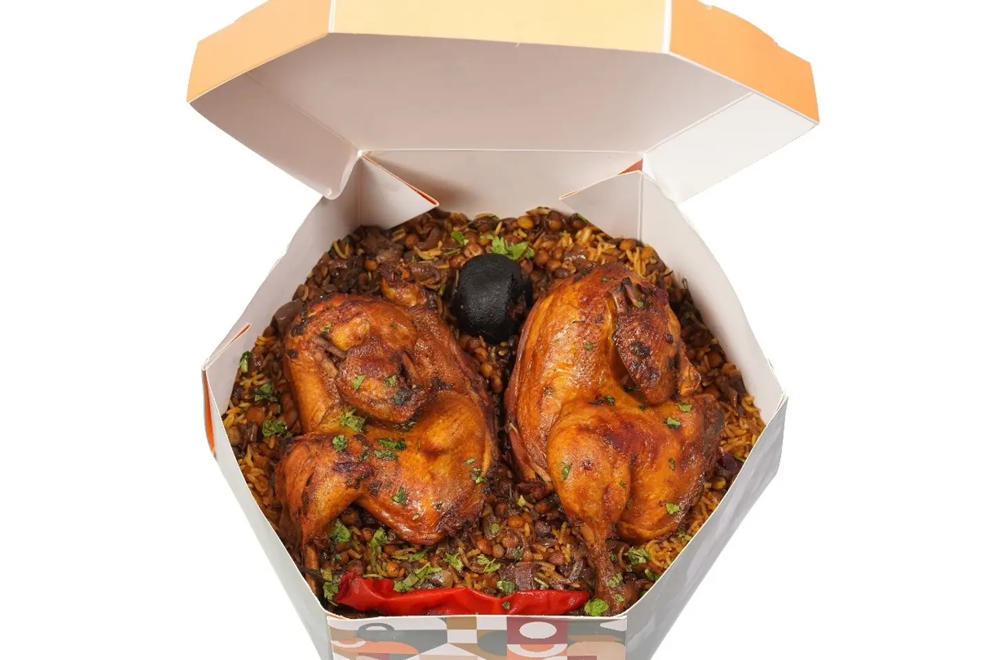 كبسة كشنة  - نص حبة دجاج