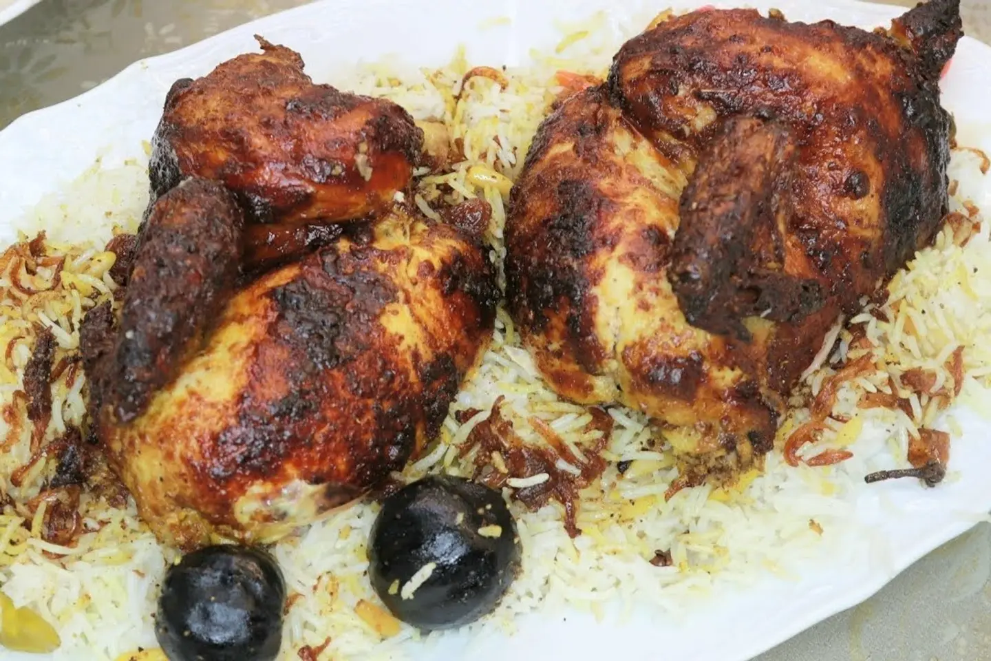 دجاج شواية مع الأرز - ربع دجاج