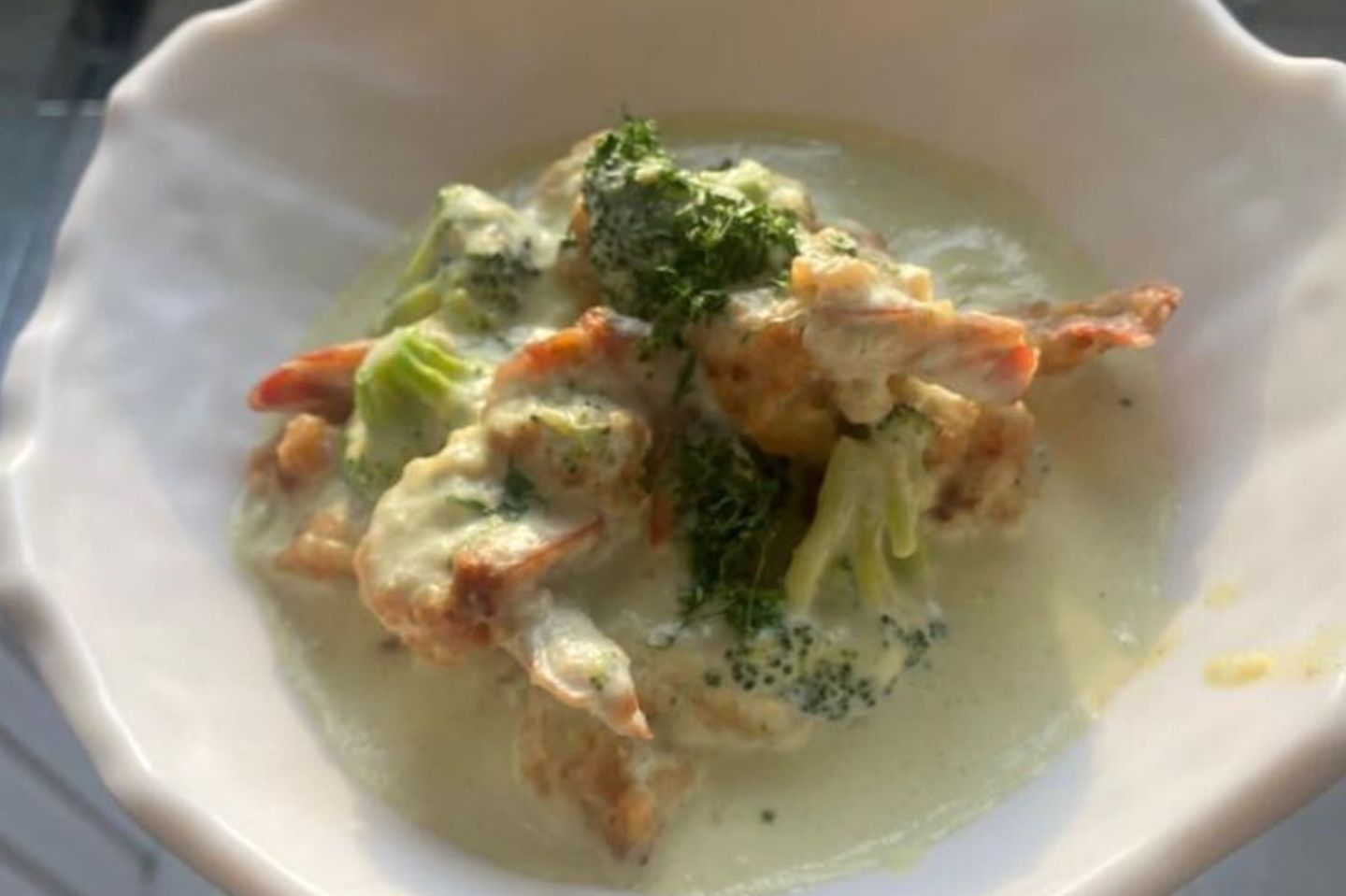 Shrimp With Brocoli Cream - Big