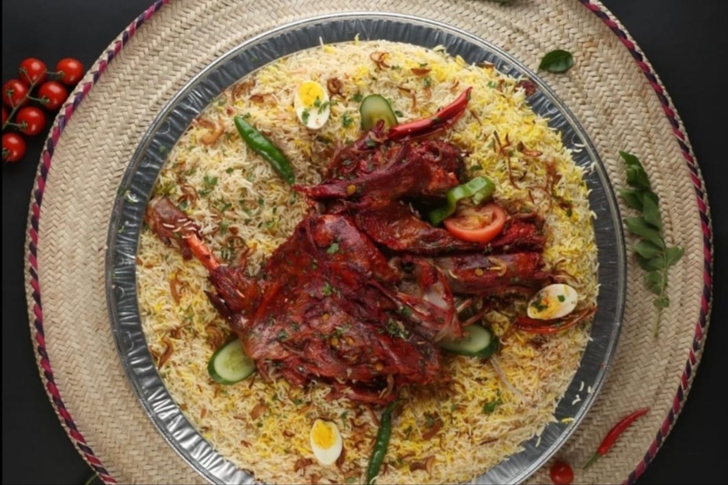 وليمة ربع ذبيحة غنم - أرز مجبوس