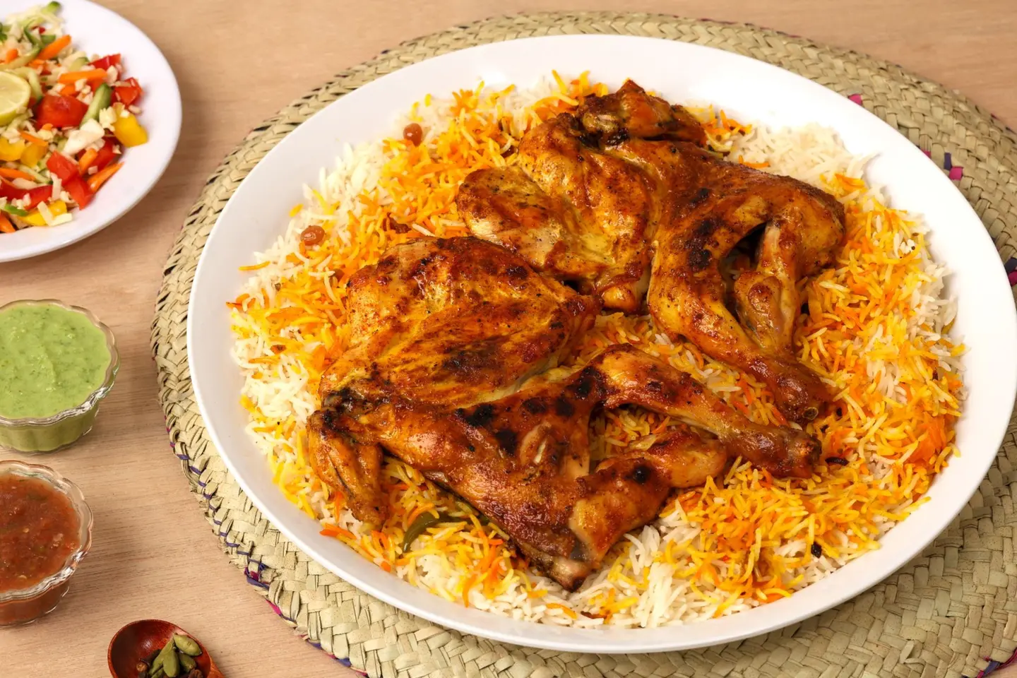Biryani Rice With Tandoor Chicken 1/2