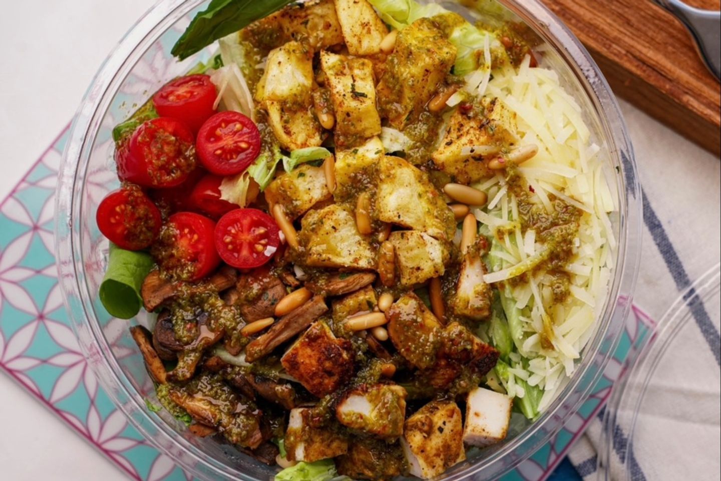 سلطة دجاج بالفطر - صغير