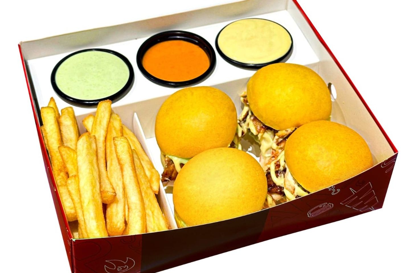 Box Mini Burger Chicken - 8 Pcs