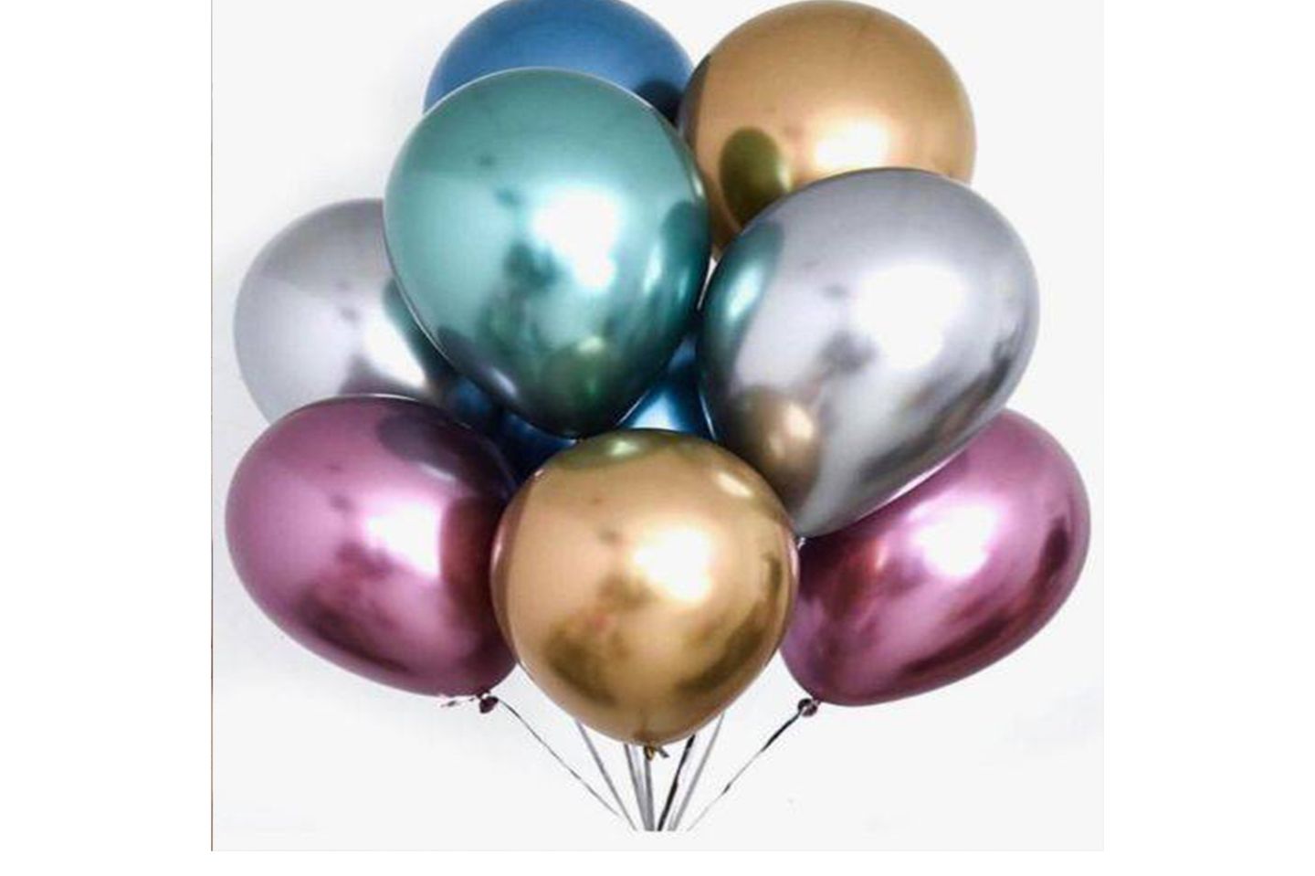 Chrome Helium Balloon - Golden