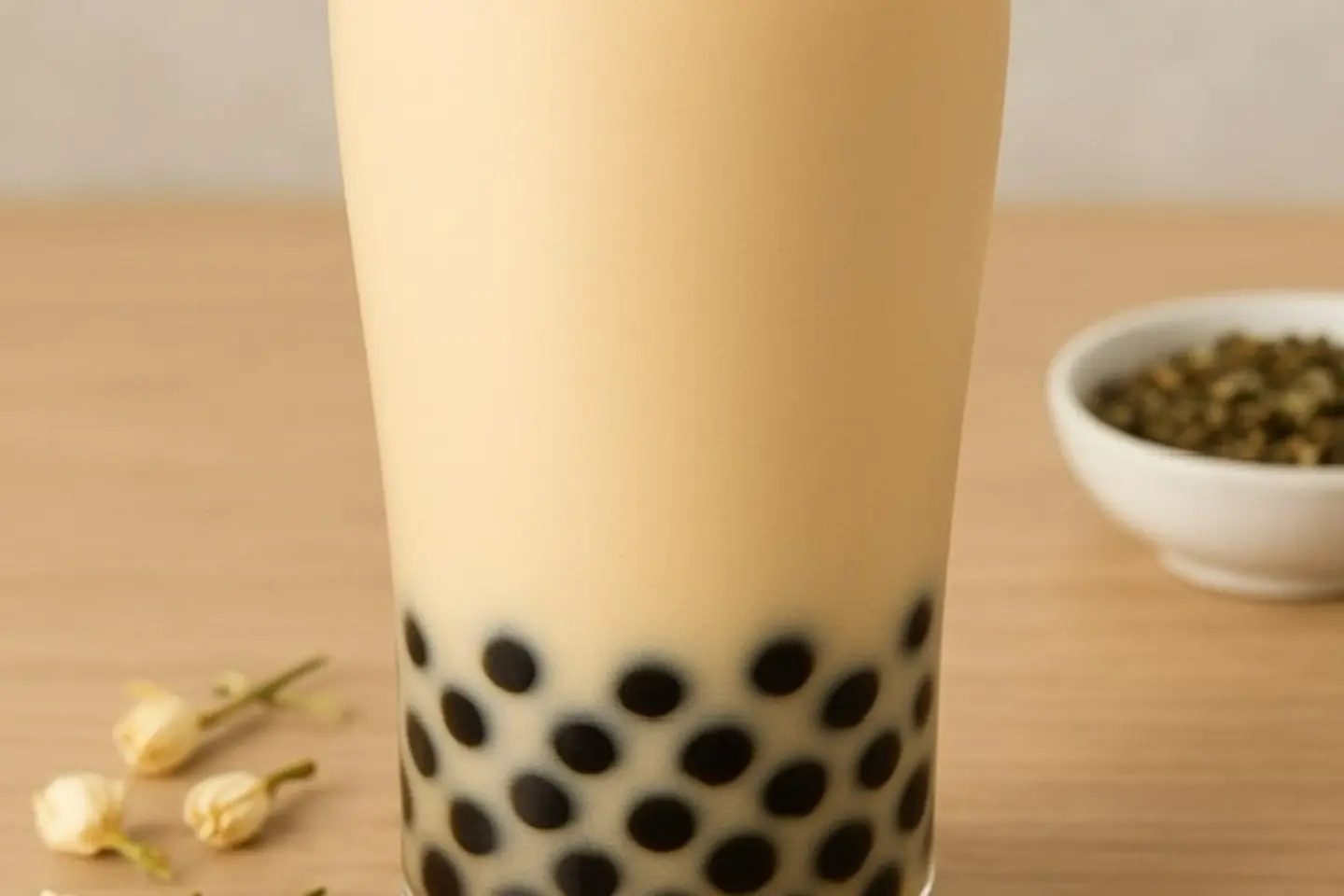 Jasmine Milk Tea Boba - Large 500 Ml
