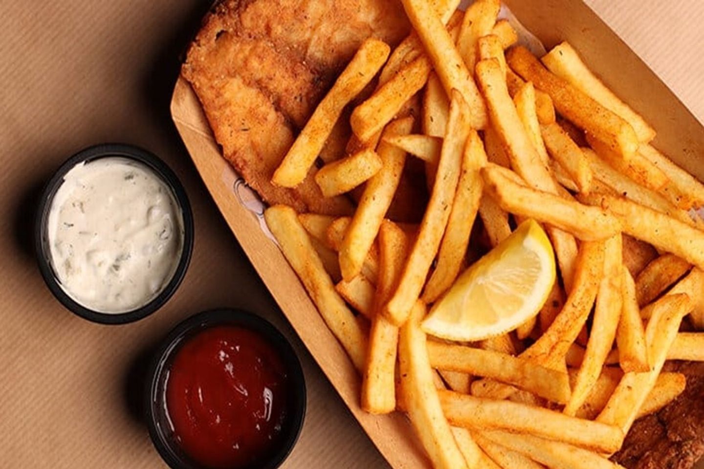 Fish And Chips Meal - Fish   Ships 1/2 Poertion