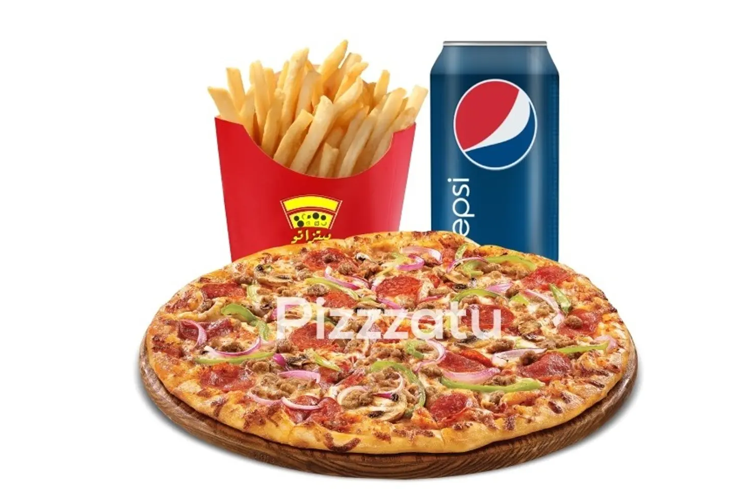 Pizza Pappuroni Supreem+Pepsi+Fries - Large
