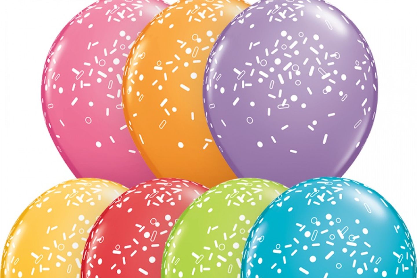 Helium Balloons Printed Confitte - Yellow