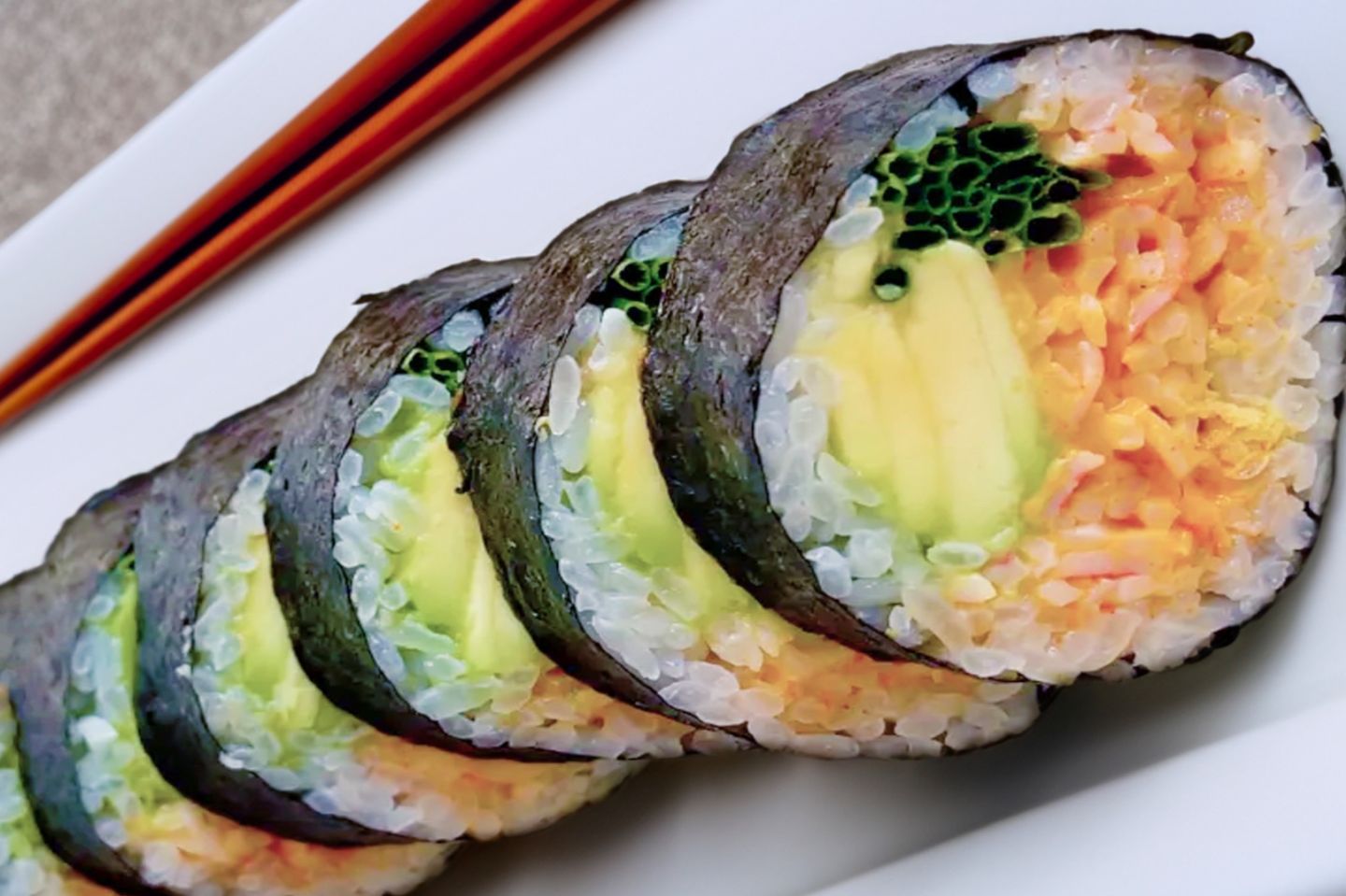 Spider Roll - Jumbo Burritos Cut In Two