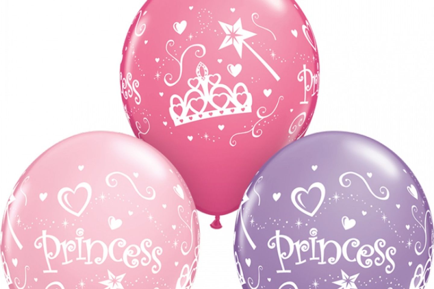 Helium Balloons Printed Princess - Pink