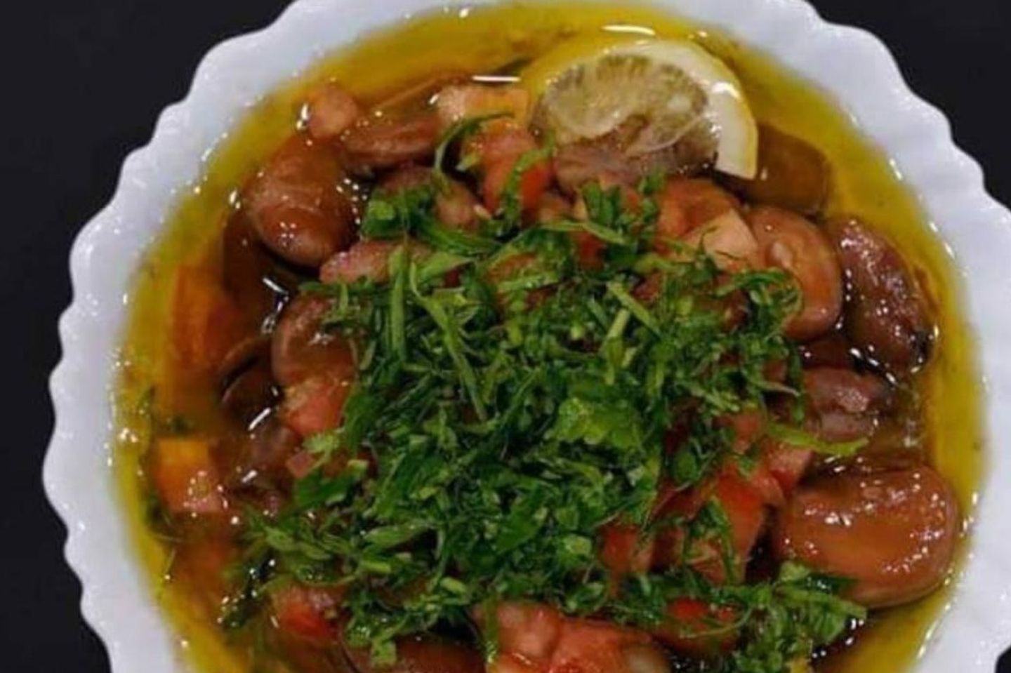 Foul With Olive Oil And Lemon Dish - Large