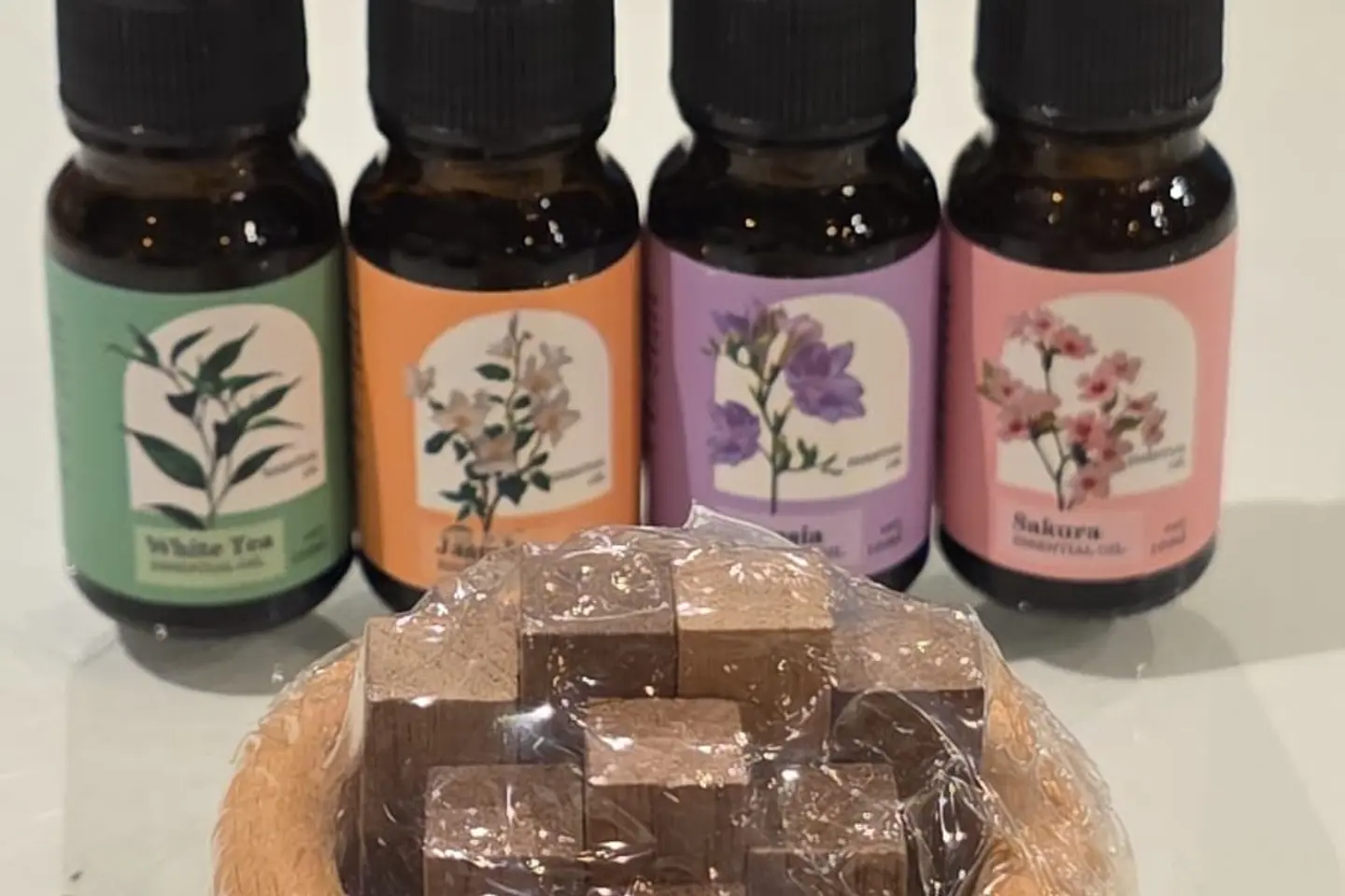 مكعبات الفواحة العطرية الخشبية - ياسمين