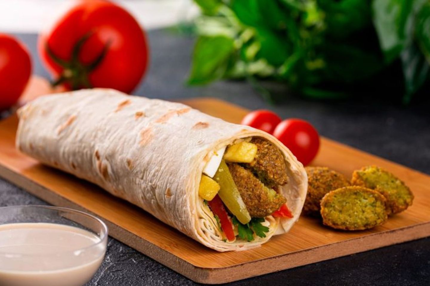 Falafel Sandwich - In Saj Bread
