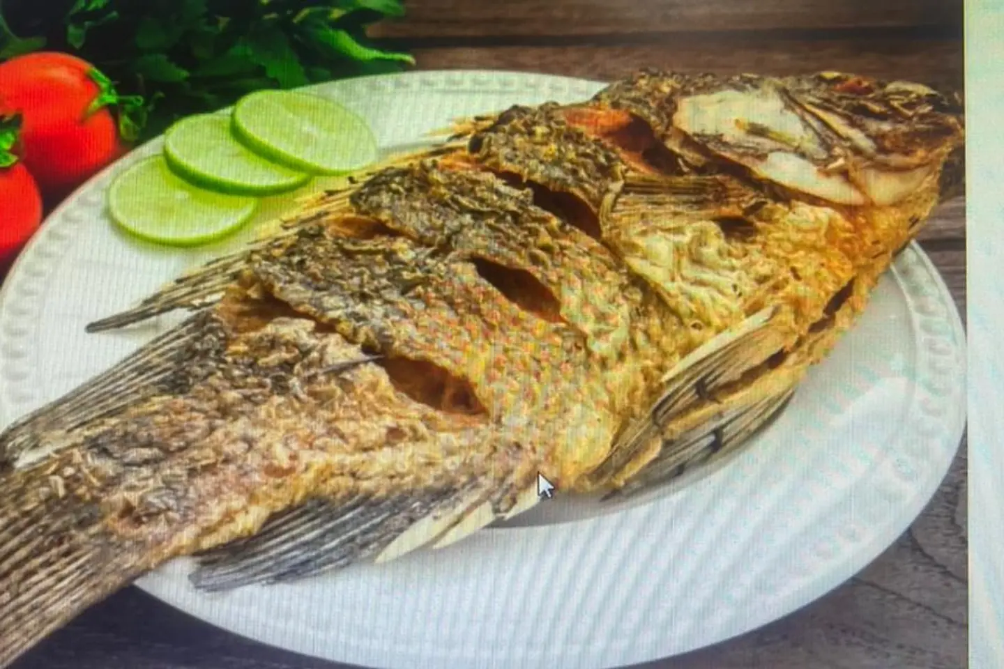 سمك شعري مقلي - صغير