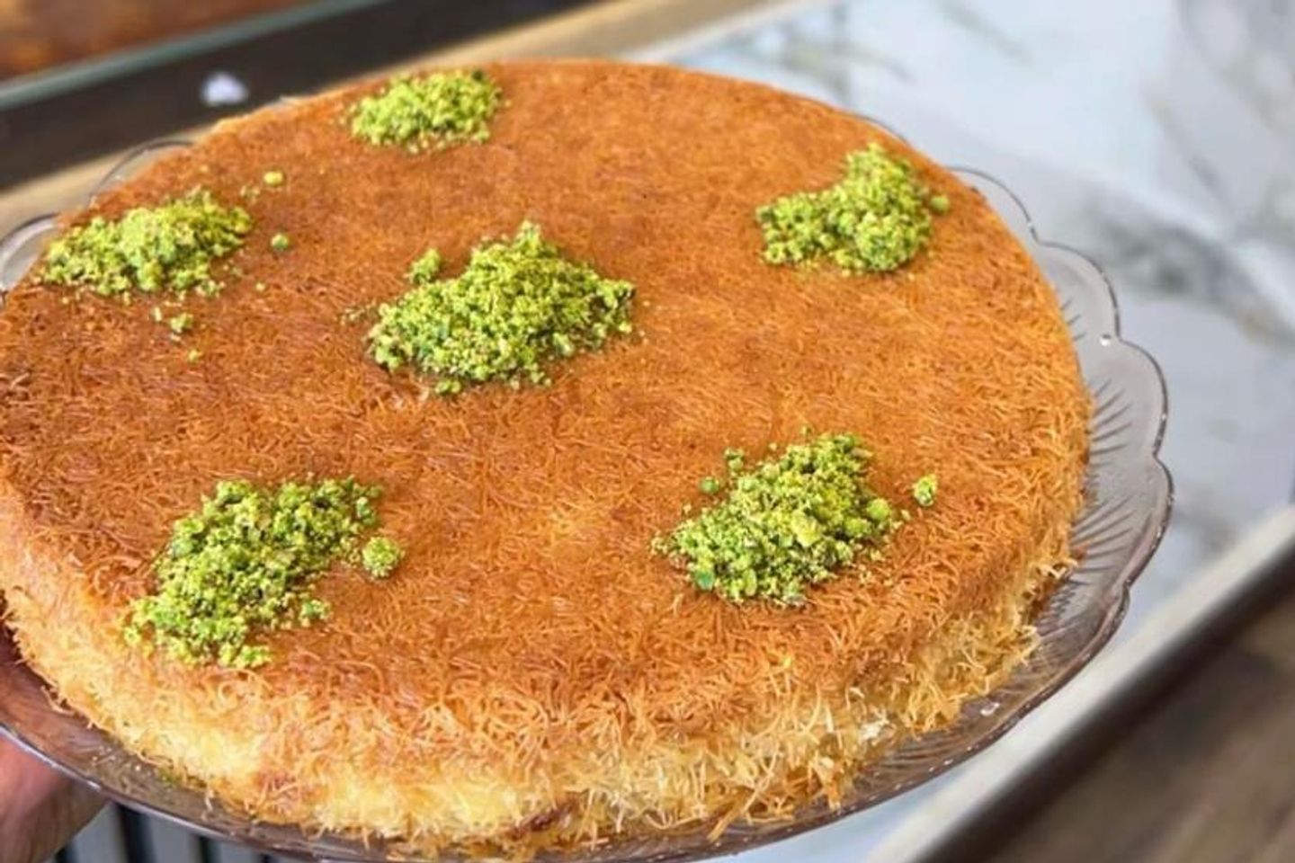 كنافة  ساخنة بالقشطة  - كبير