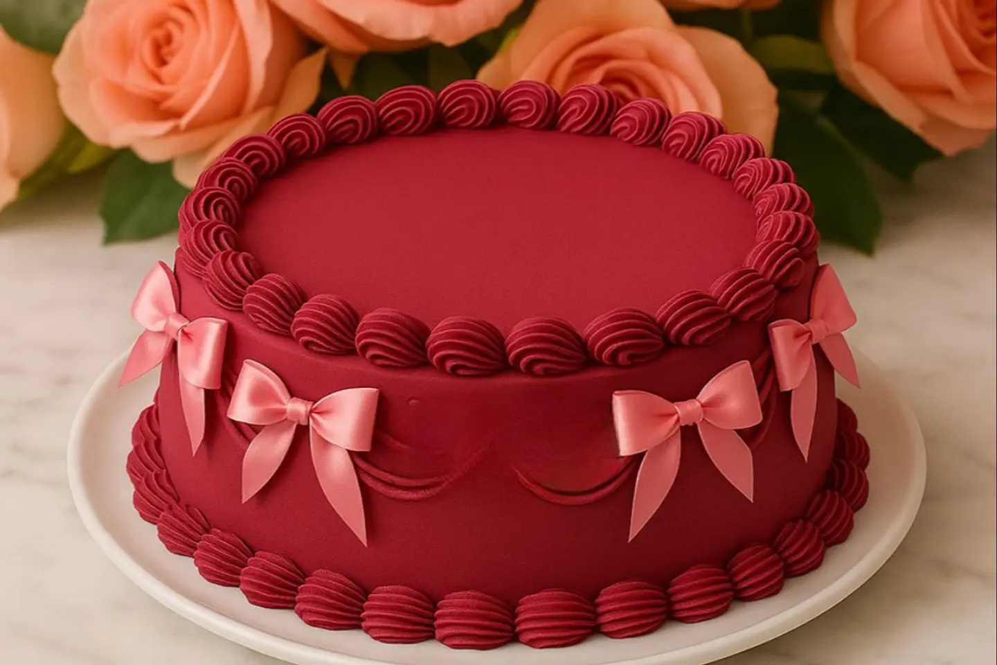 Pink Velvet Cake - Small Size 6 Inch