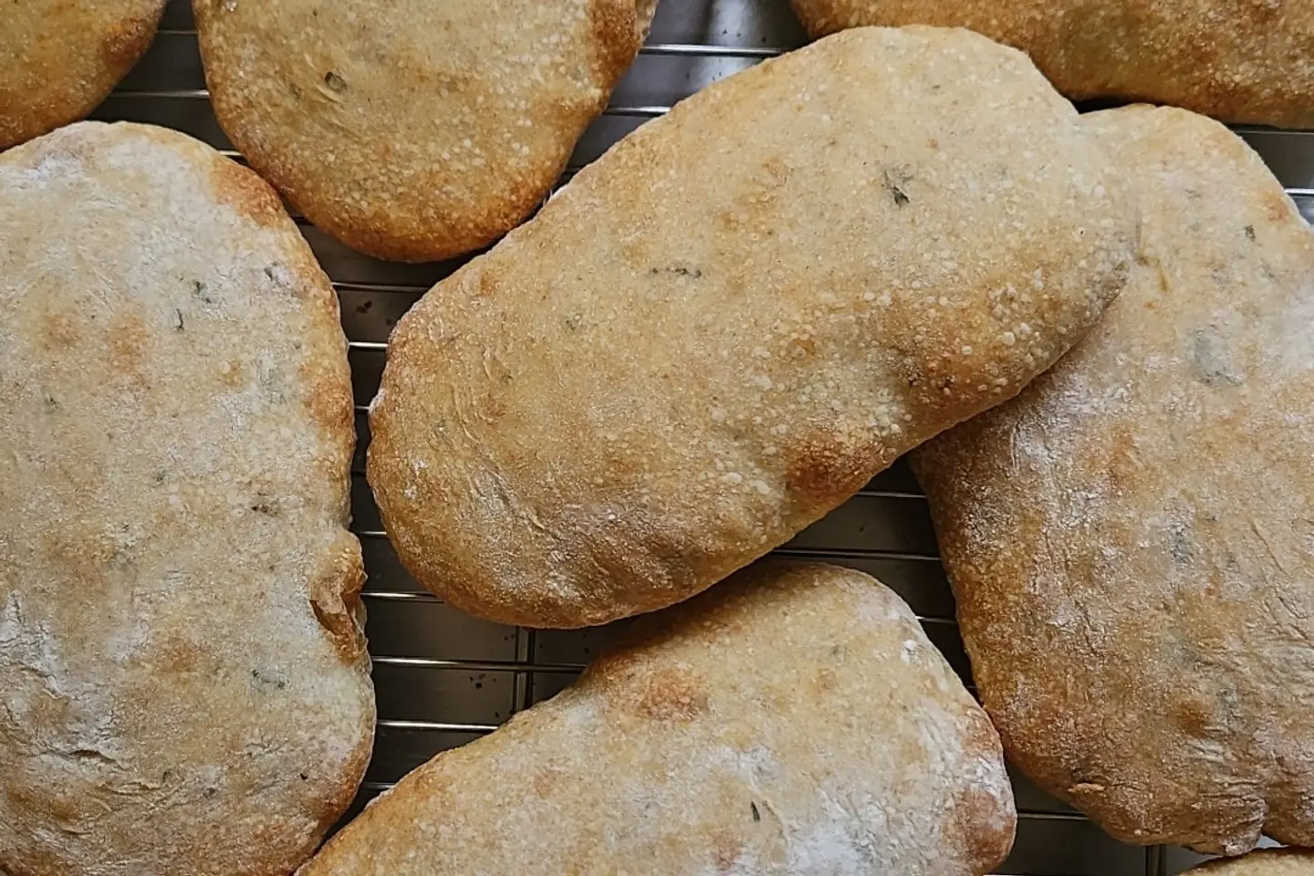 Italian Herbs And Parmesan Cheese Ciabatta - 12 Pieces