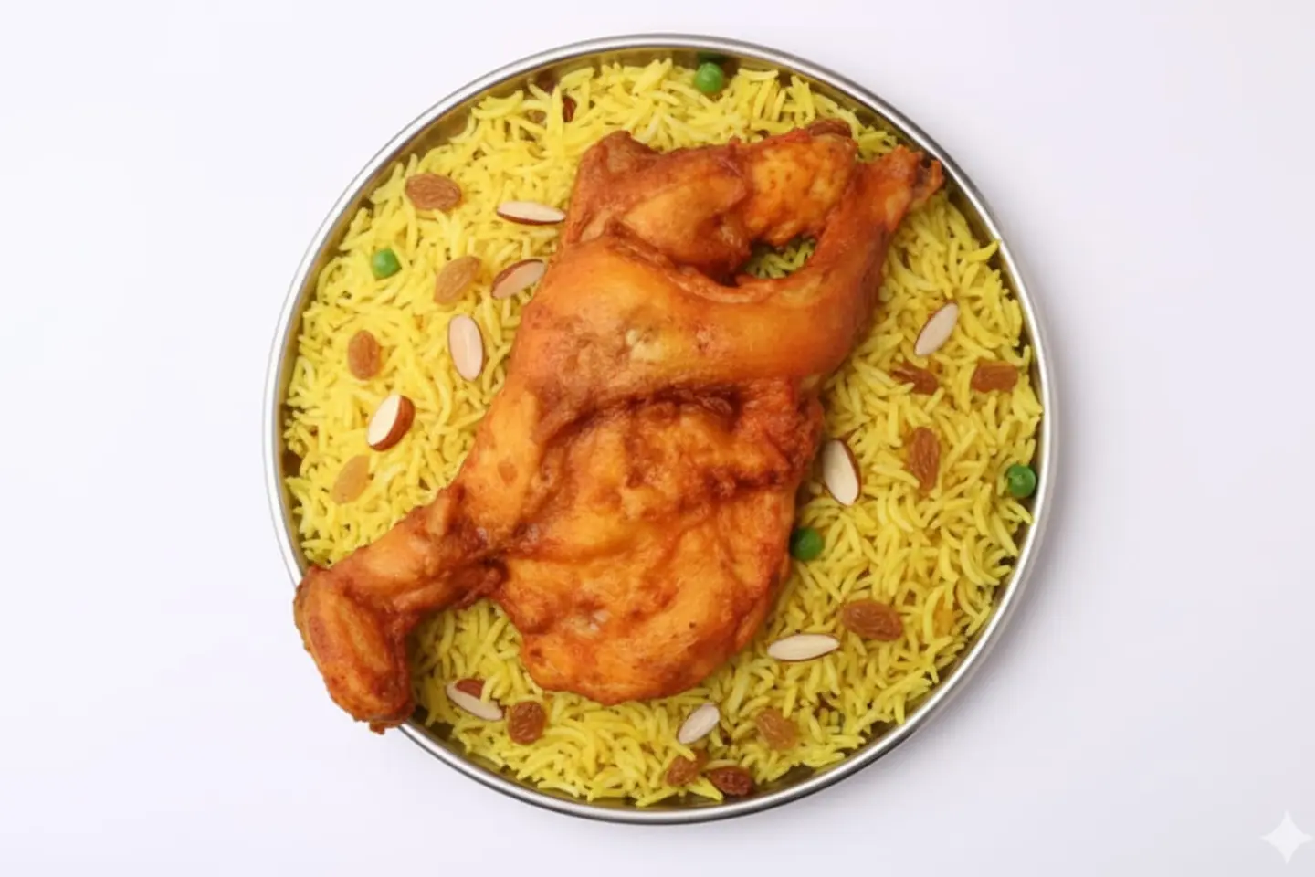 دجاج مقلي مع رز - نص حبه