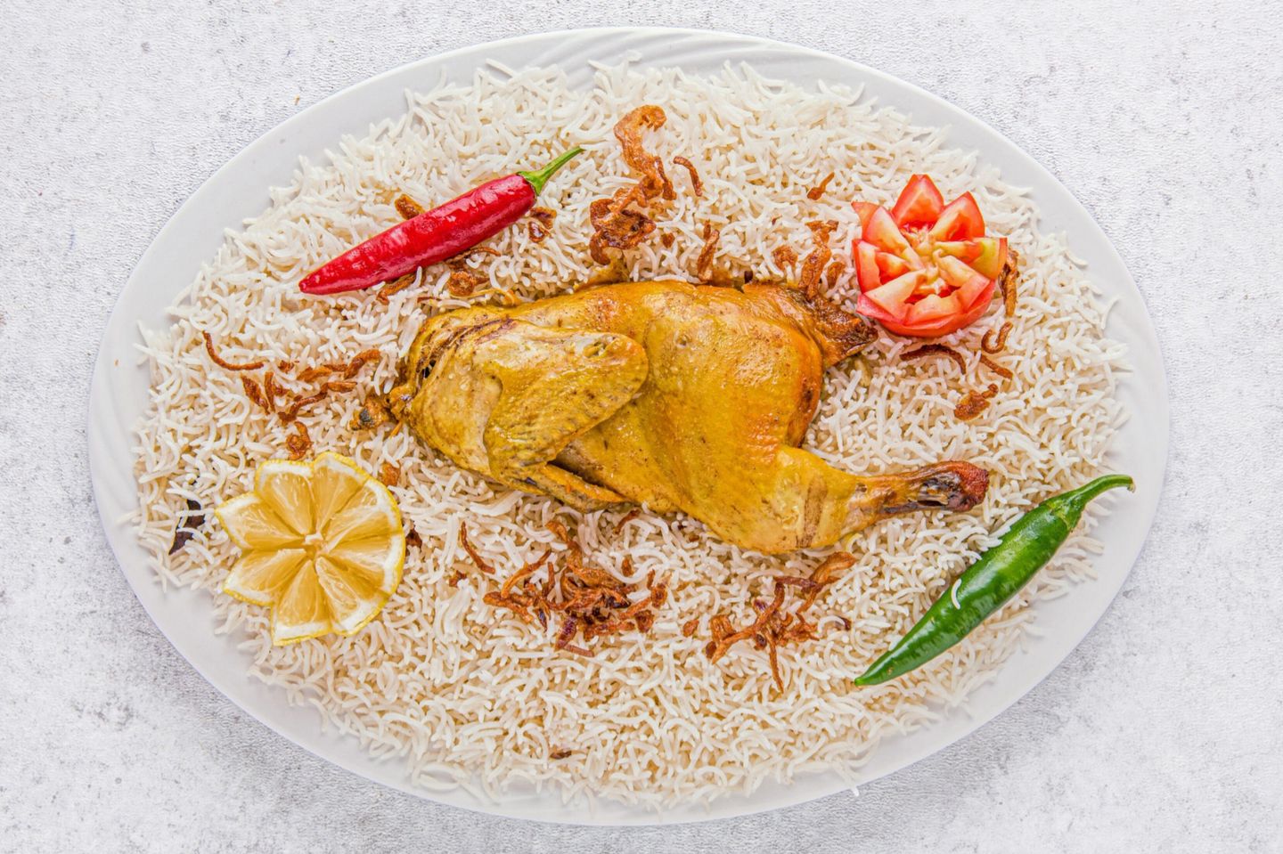 نصف دجاج مندي - رز بشاور