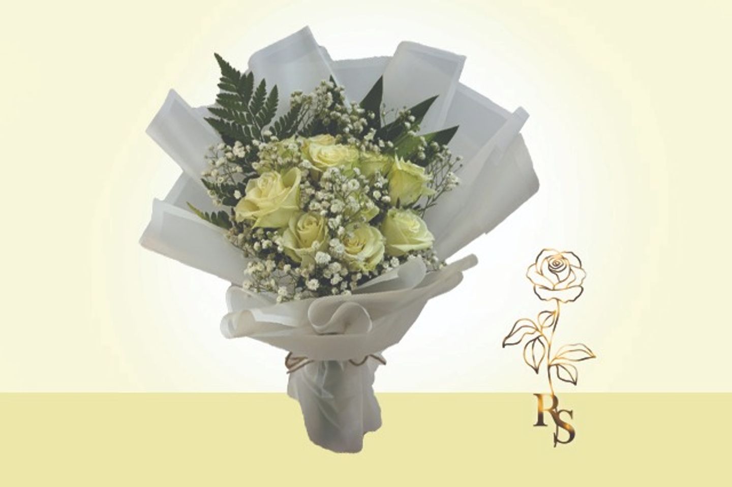 302 W Whisper Of Love White - 10 Roses