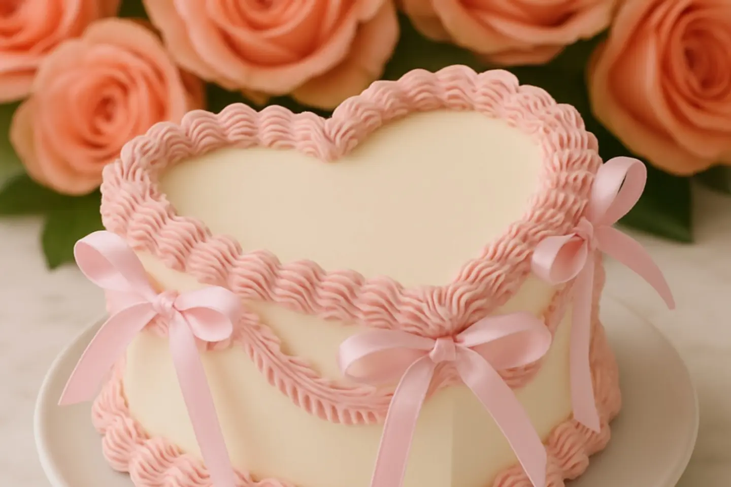 Red Velvet Heart Cake - Small Size 6 Inch