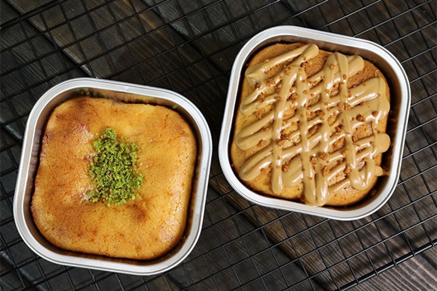 علبة بسبوسة - علبة بسبوسة بالقشطة