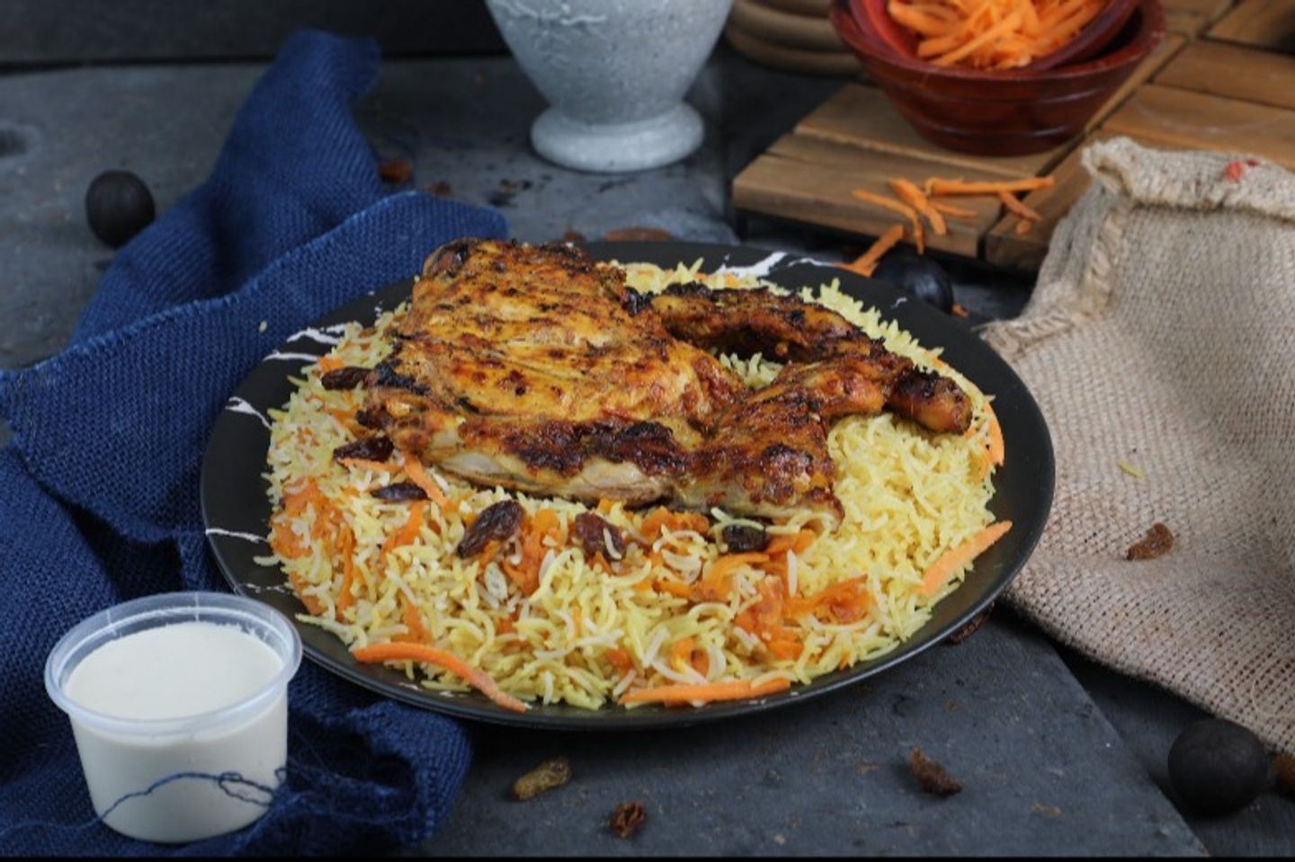 Charcoal Chicken With American Rice - Whole Chicken