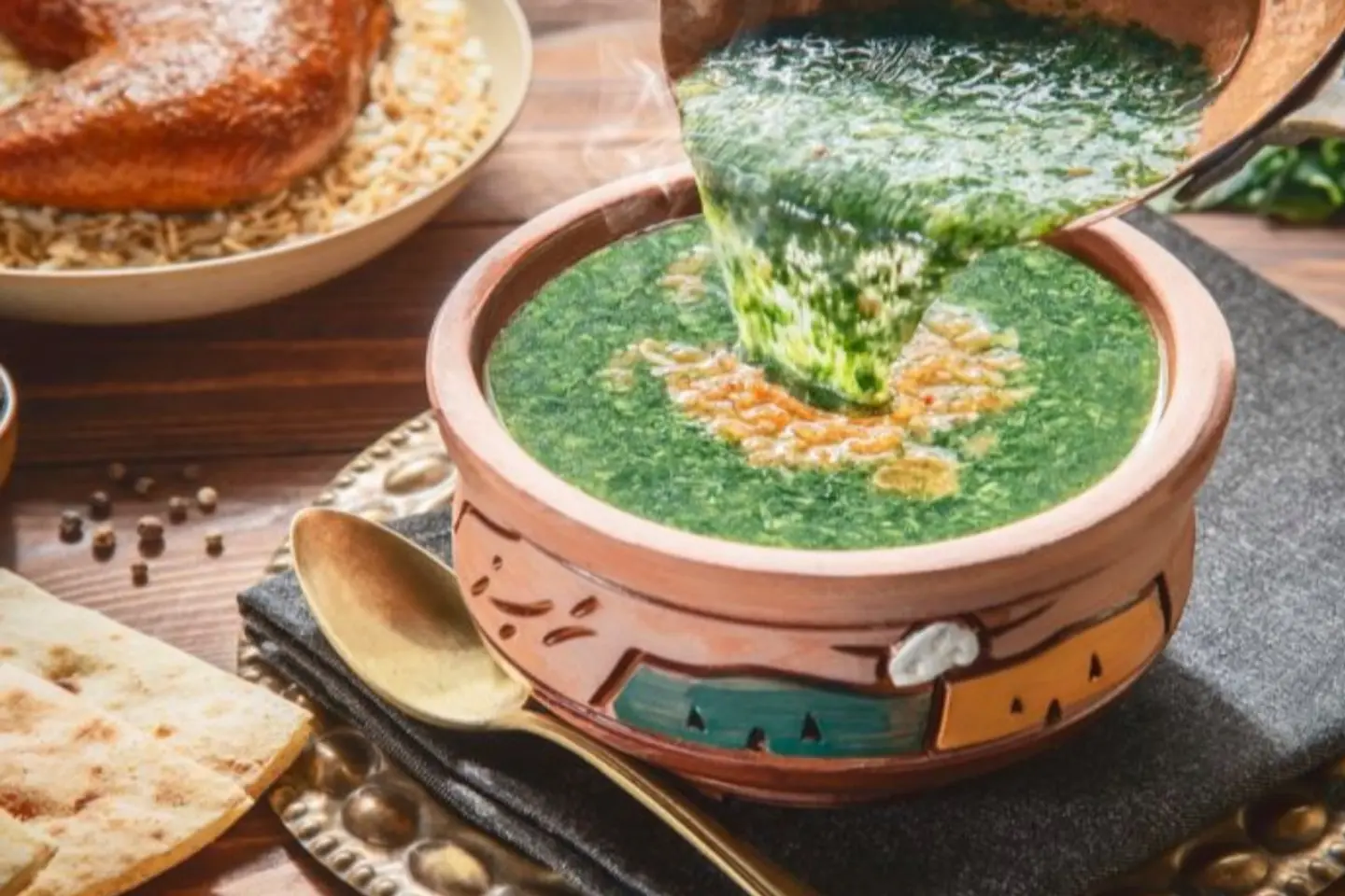 ملوخية على الطريقة المصرية  - ملوخية باللحم الطازج