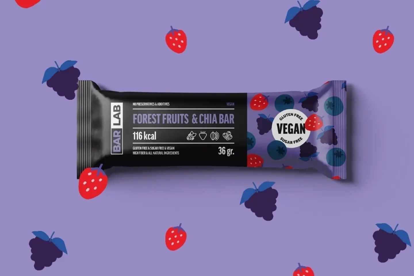 Forest Fruits And Chia Bar - 1 Piece