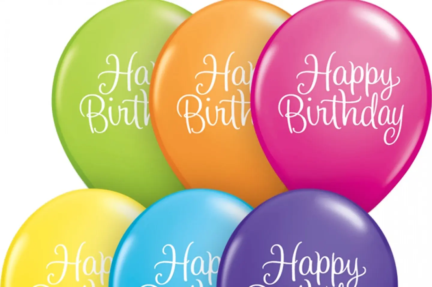 Helium Balloons Happy Birthday Classic - Sky Blue