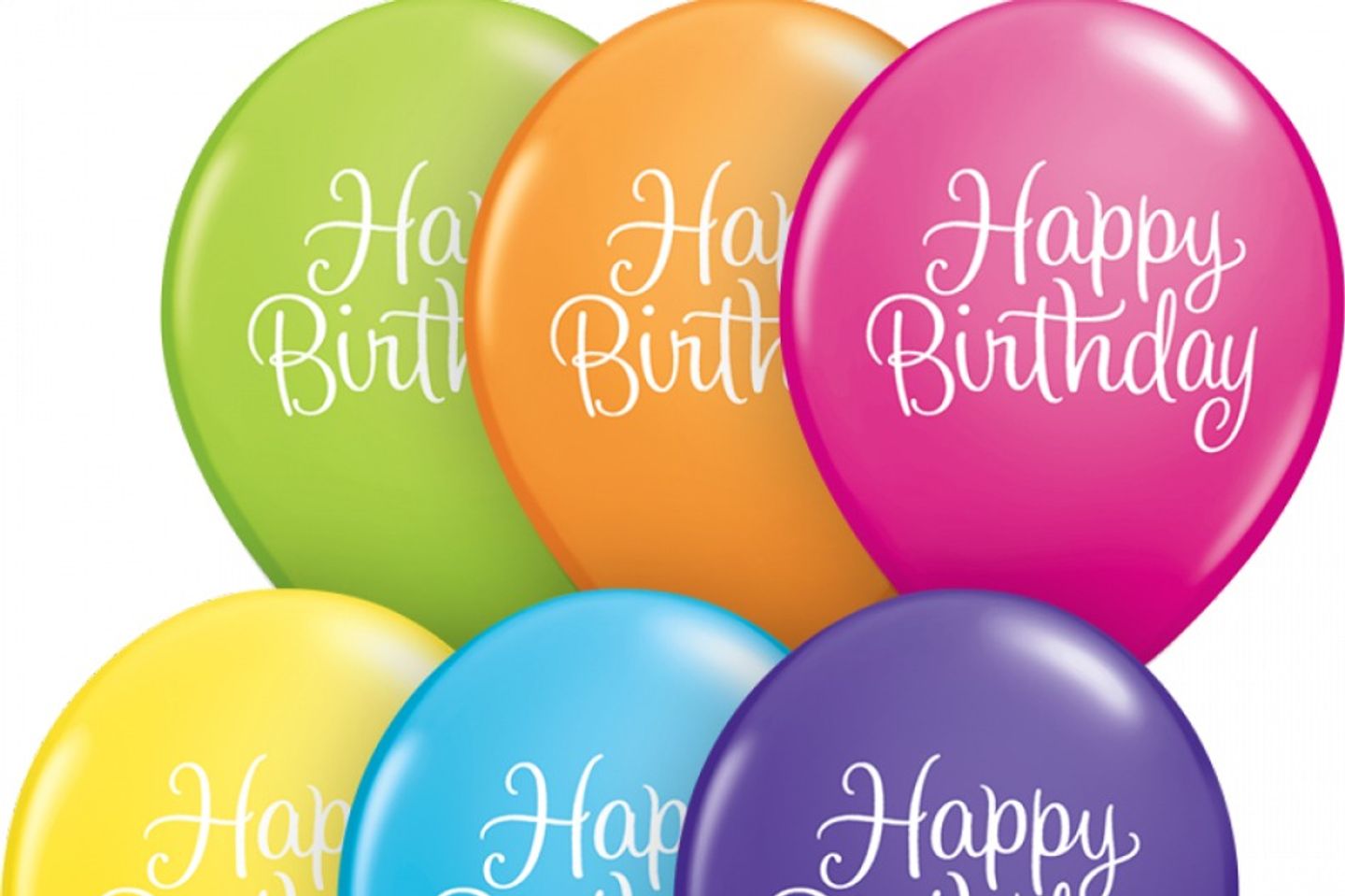 Helium Balloons Happy Birthday Classic - Sky Blue