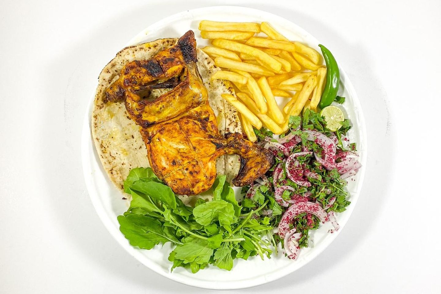 Chicken On Plain Charcoal - One Piece Of Chicken On Plain Charcoal