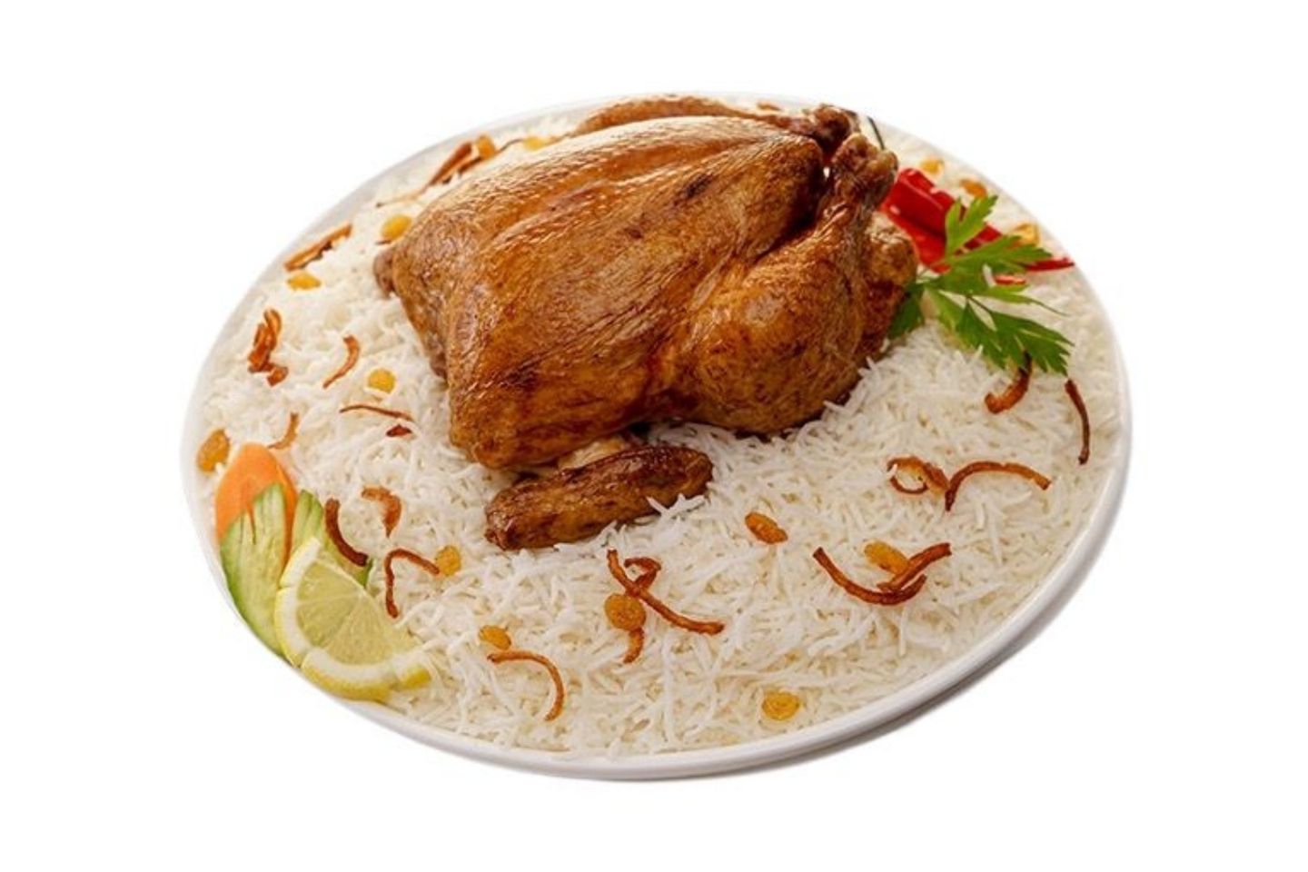دجاج شواية مع الأرز - دجاجة كاملة