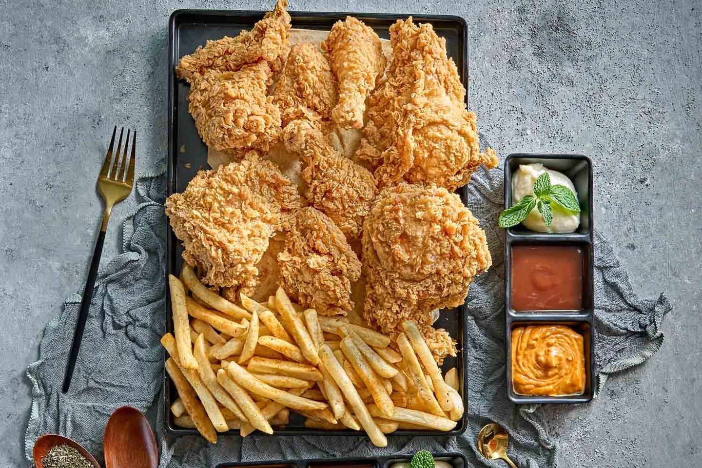 Chicken Broasted Meal - 4 Pieces