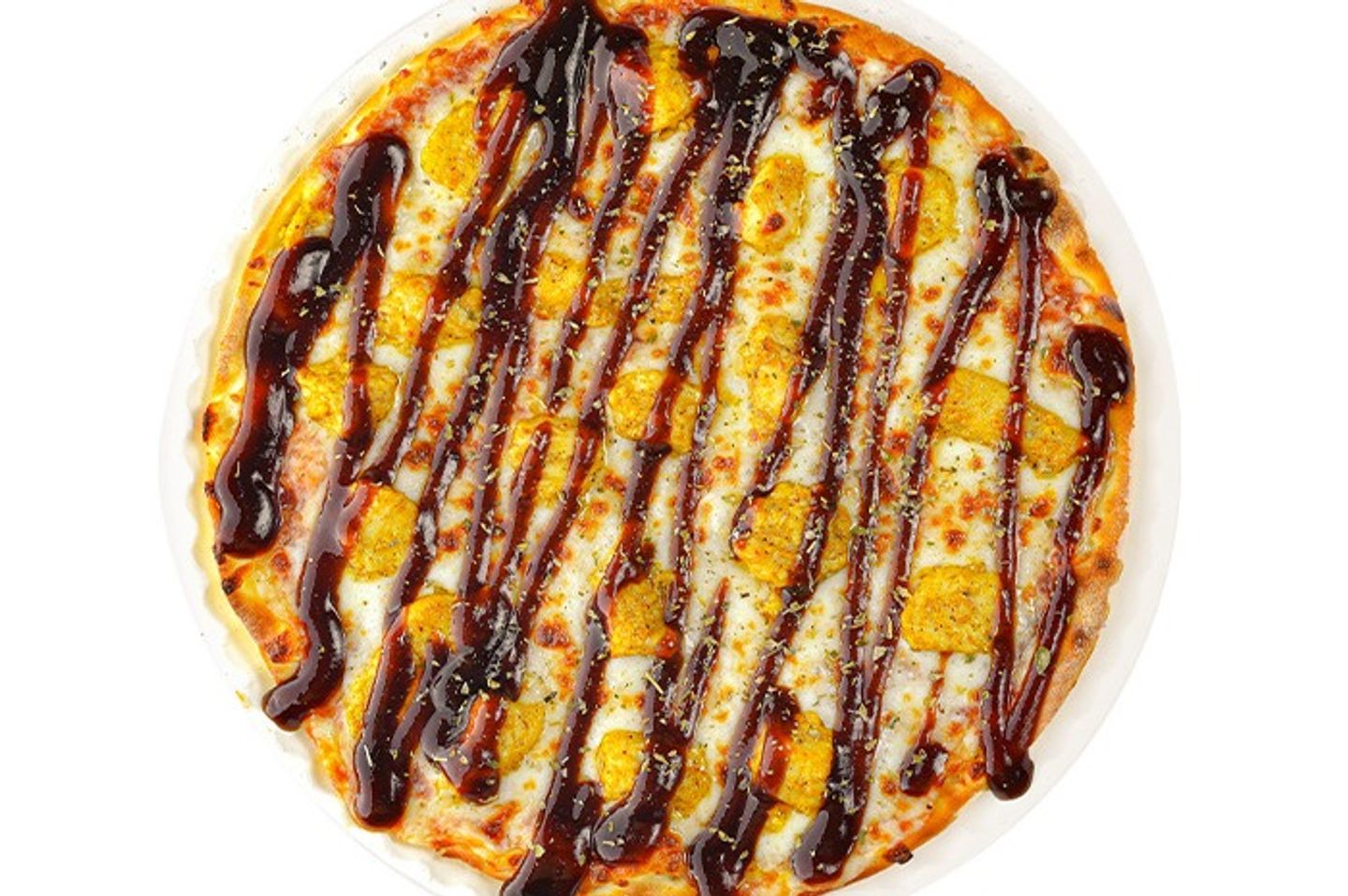 بيتزا دجاج بصوص الباربكيو - كبير